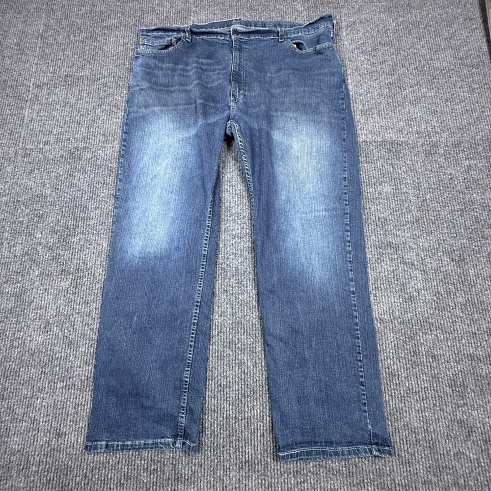 Levis 559 Relaxed Straight Jeans Mens 44x32 Blue Stretch Denim See spot pictures